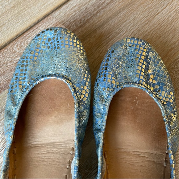 Tieks Paradise Blue Size 9 Ballet Flats - Picture 5 of 8